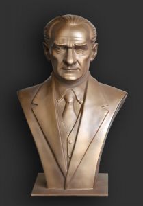 100 cm Bronz Atatürk Büstü Yapımı