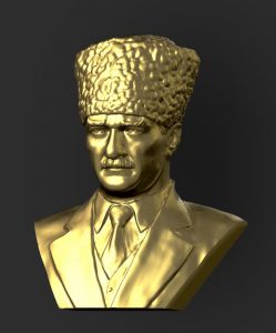 Kalpaklı Atatürk Fiber Büst Yapımı
